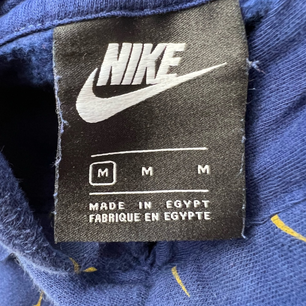 Nike All Over Swoosh Printed Pullover Hoodie Blue Size Medium - Picture 10 of 12